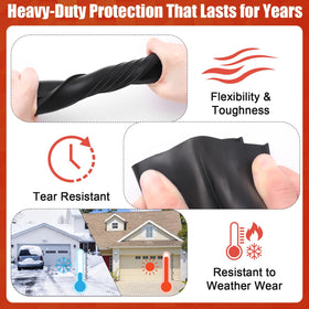 Nayotaa seal on a door edge reduces drafts and improves comfort inside the garage