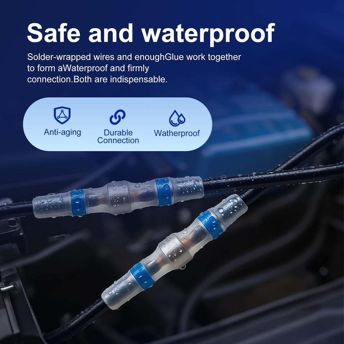 Nayoto waterproof dual-wall seal protects against moisture and dust.
