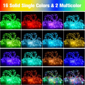 Nazuwke rope lights with remote control for simple color and mode changes.