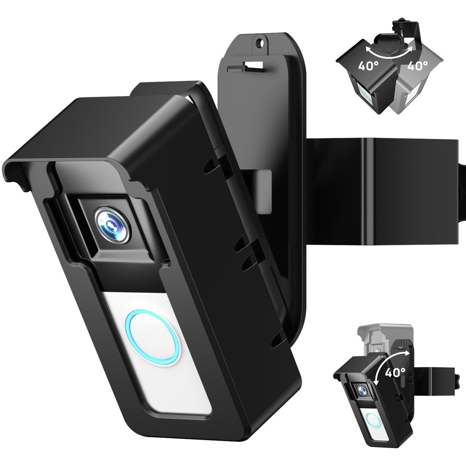 NBBX video doorbell mount showing base angle adjustment for precise coverage.