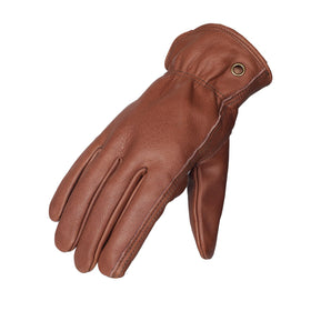 NBLEAGLO Retro brown cowhide gloves showing breathable inner design for comfort