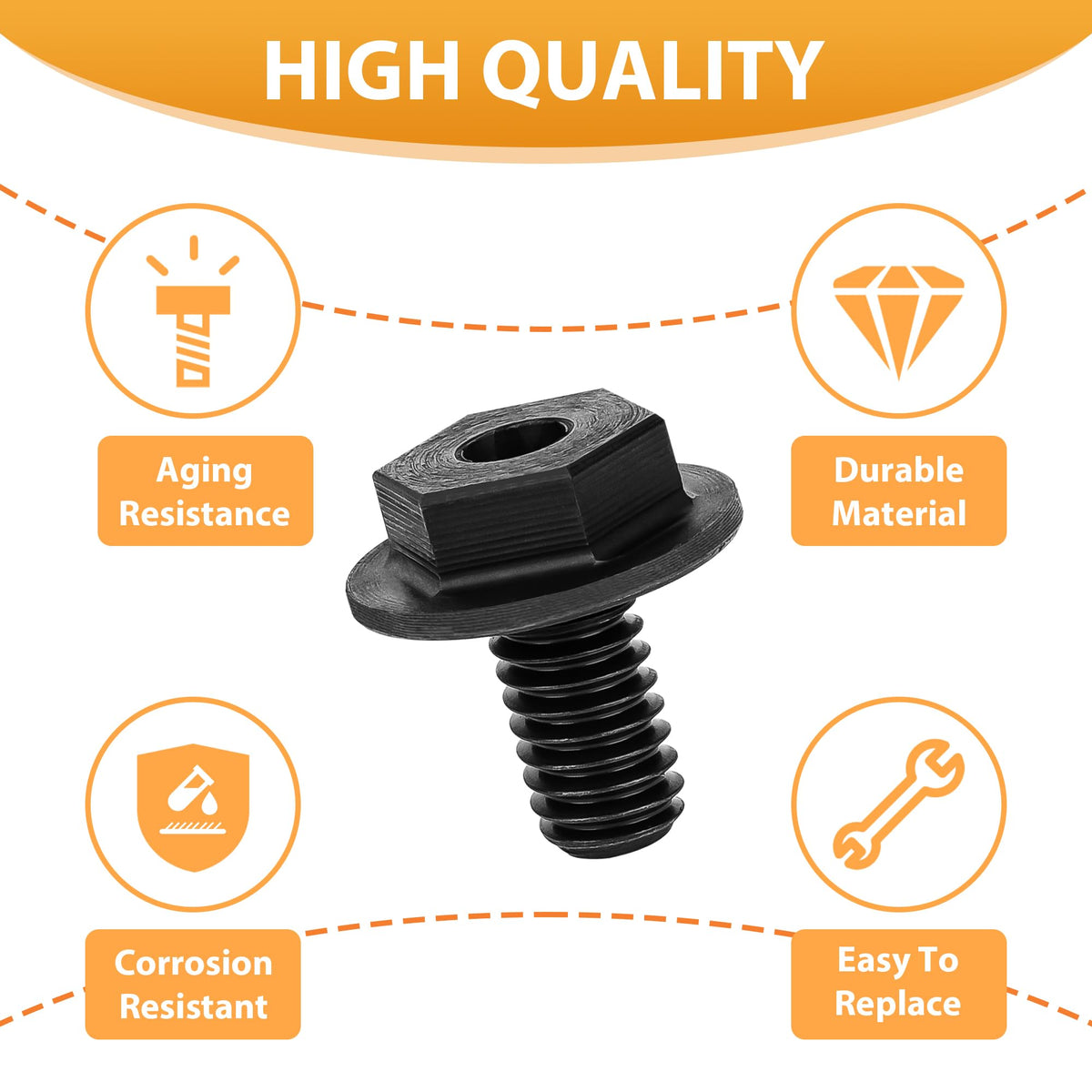 NBPLUS 06-75-1010 circular saw screw for Milwaukee 6310-20 promotes quick bolt replacement.