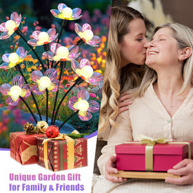 NBQQ stainless steel stakes keep the lights stable in wind.