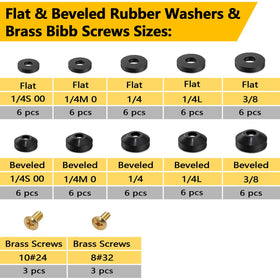 NBRINGO beveled and flat washers designed for kitchen and bathroom fixtures.