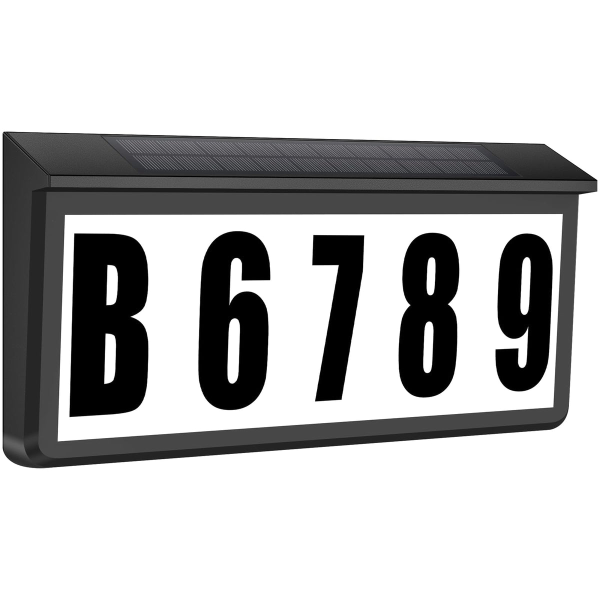 NBZlHOR address sign front view with dual-color illumination for day and night visibility.