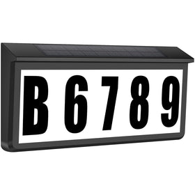 NBZlHOR address sign front view with dual-color illumination for day and night visibility.