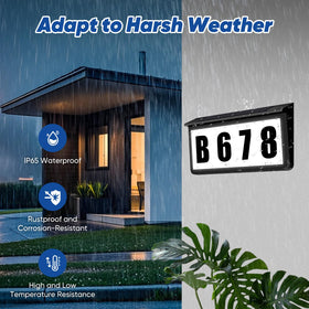 NBZlHOR address sign night illumination ensures readable numbers in low light.