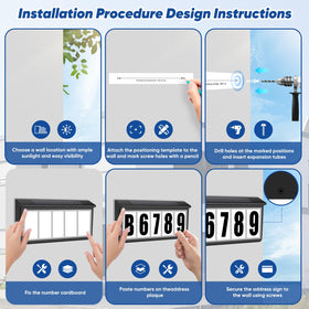 NBZlHOR address sign weatherproof housing protects components from rain and snow.