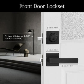 NCSEN exterior door handle with lock provides keyed access.