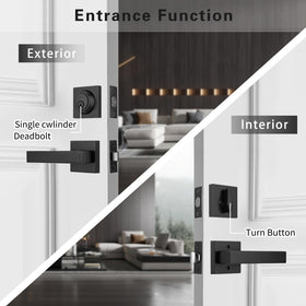 NCSEN square rosette design complements modern exterior doors.