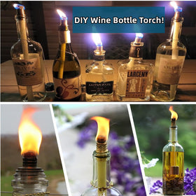 NCYOEW long burn wicks provide extended ambient glow outdoors