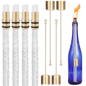 NCYOEW wine bottle torch kit assembly for easy outdoor lighting setup
