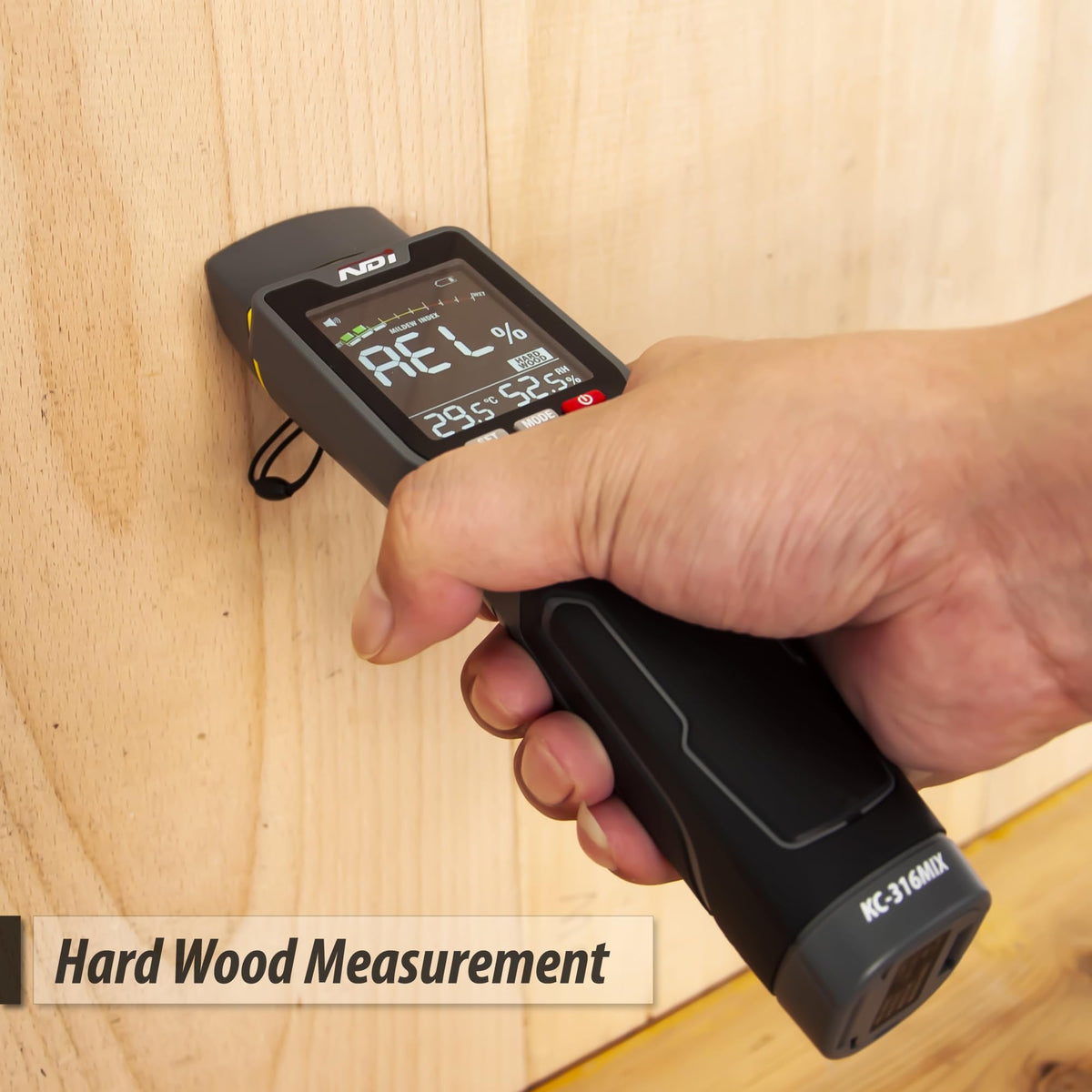 NDI 7 in 1 moisture meter ergonomic long handle for comfortable extended use