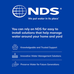 NDS 1200BKITRTL1PK installs underground with compatible pipe types