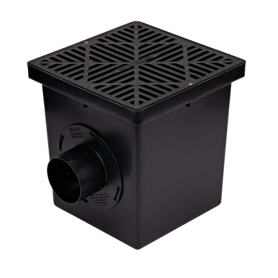 NDS 1200BKITRTL1PK square catch basin kit in-ground view for runoff capture