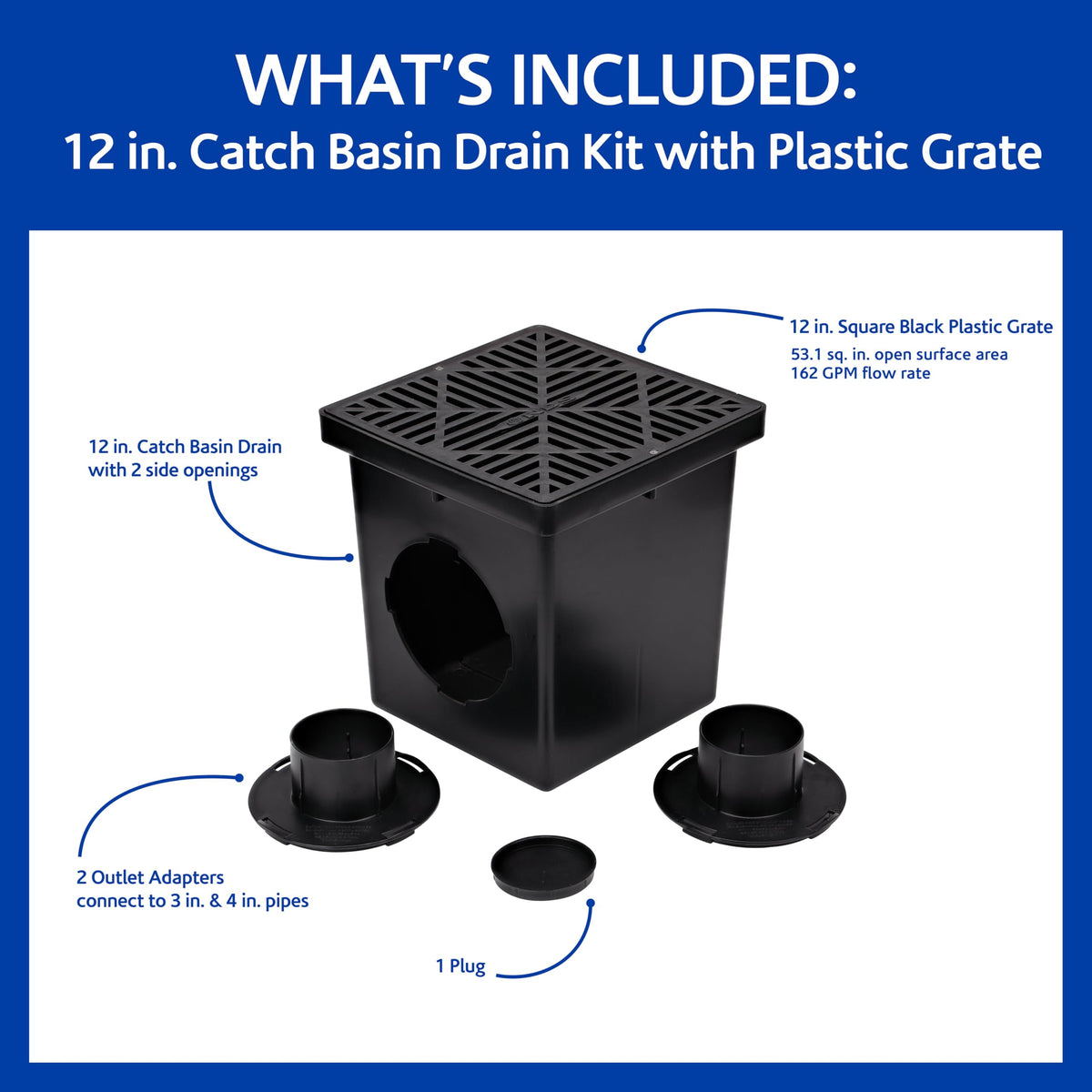 NDS 1200BKITRTL1PK side openings illustrate flexible outlet connections