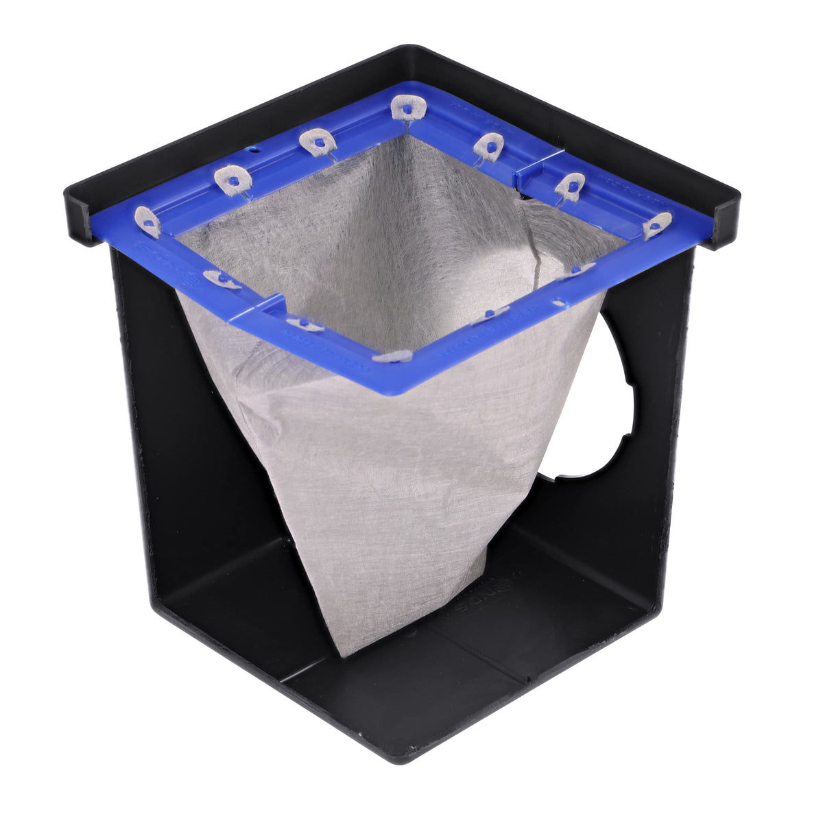 NDS 1200FFRTL square catch basin filter installed to block debris and improve drainage