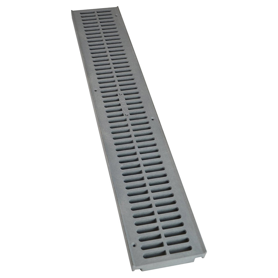 NDS Spee-D Channel Drain Grate top view with debris-blocking design for clean drainage