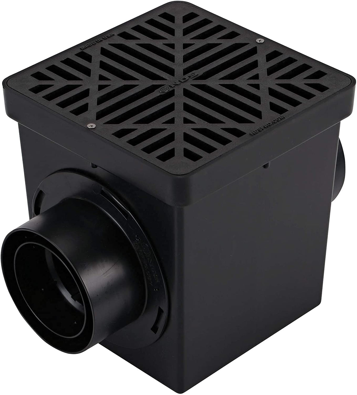 NDS 900BKITRTL1PK square catch basin with dual openings for stormwater collection