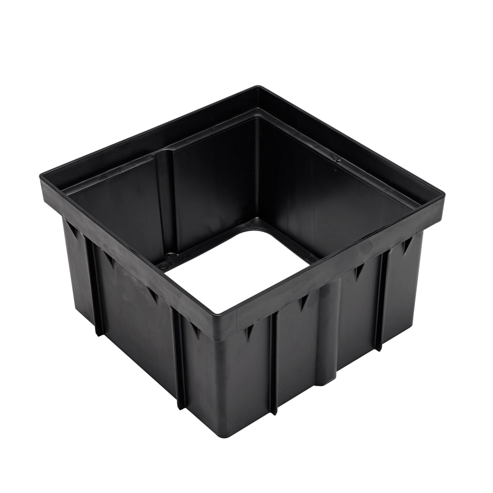 NDS catch-basin-riser six-inch-height elevates surface water capture for deeper basins.