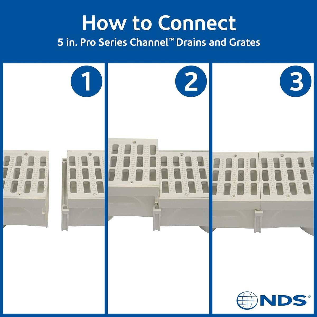NDS Pro Series end cap demonstrates secure connection for drainage