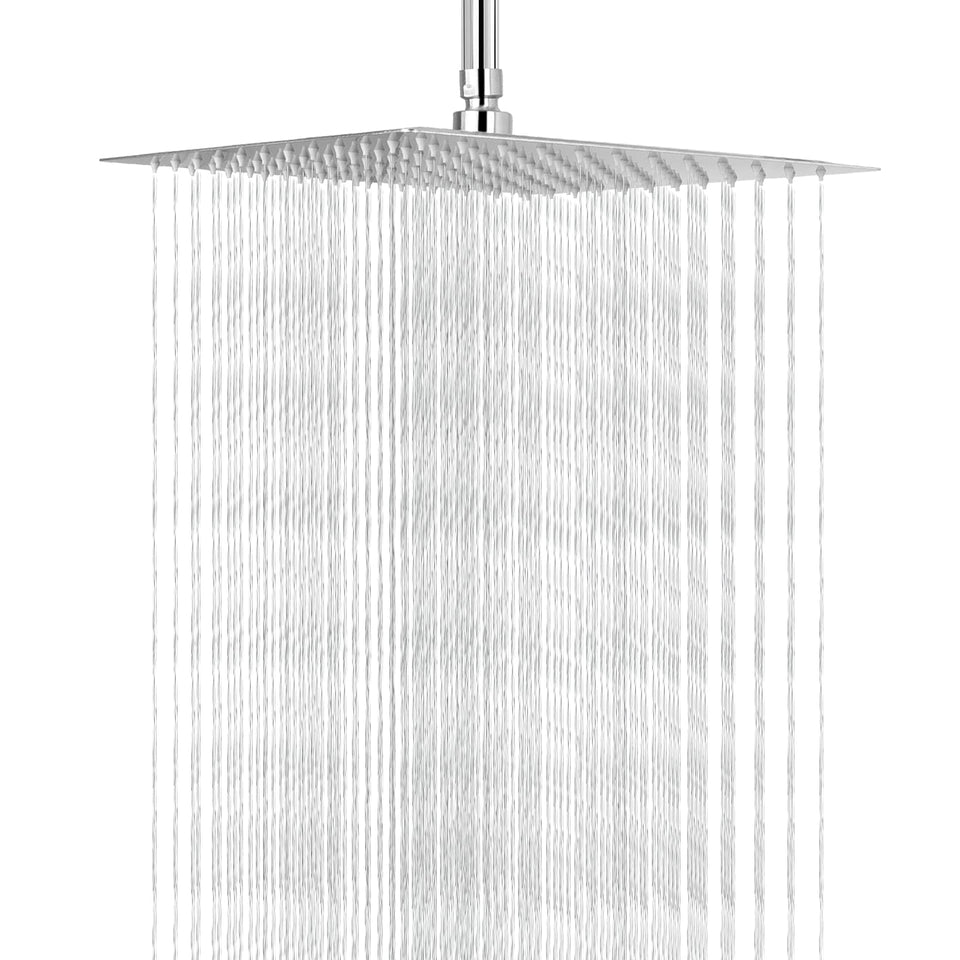 NearMoon 10-inch rain shower head in brushed nickel with broad rainfall coverage