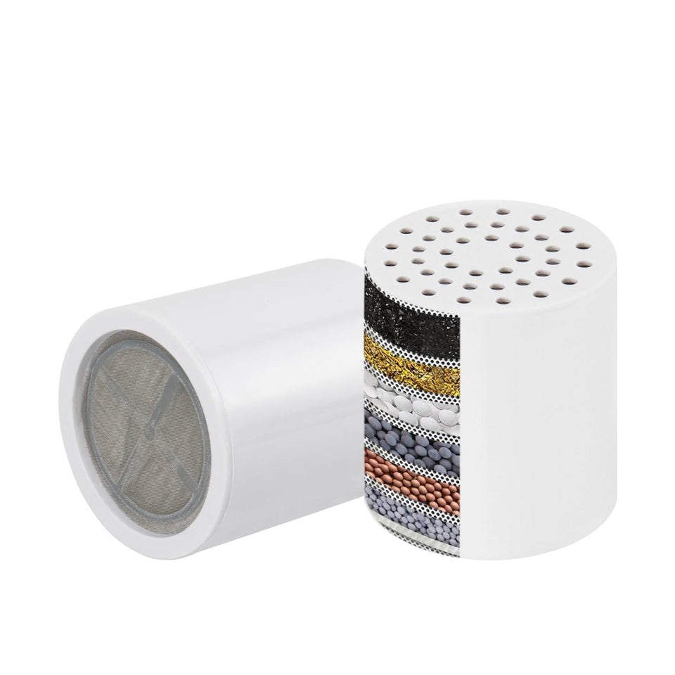 NearMoon 15-stage replacement cartridge for universal shower filter improves water clarity.