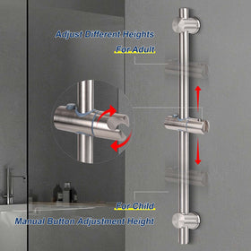 NearMoon 24-inch slider bar offers extended height range for family use.