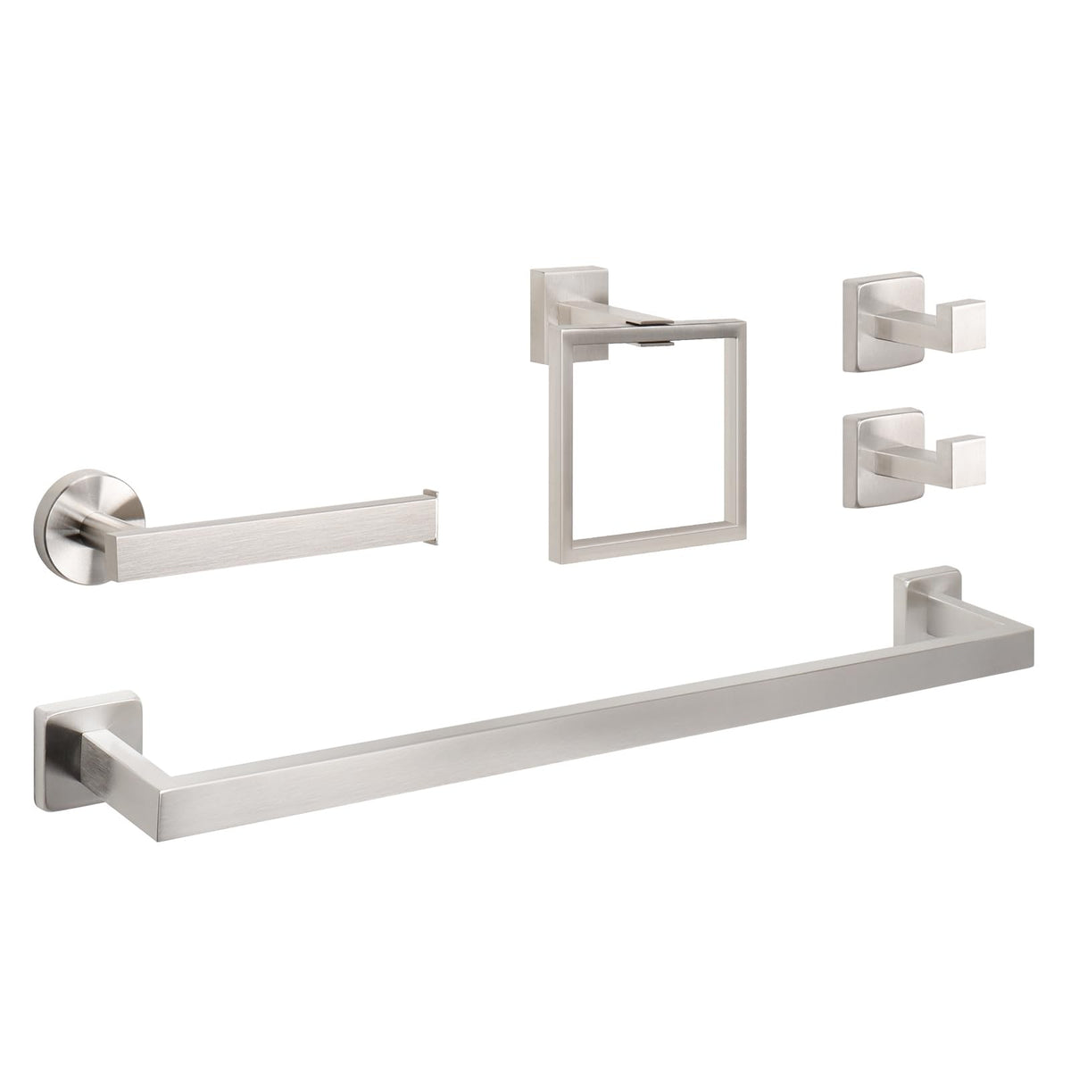 NearMoon 24-inch towel rod in brushed nickel for large towels