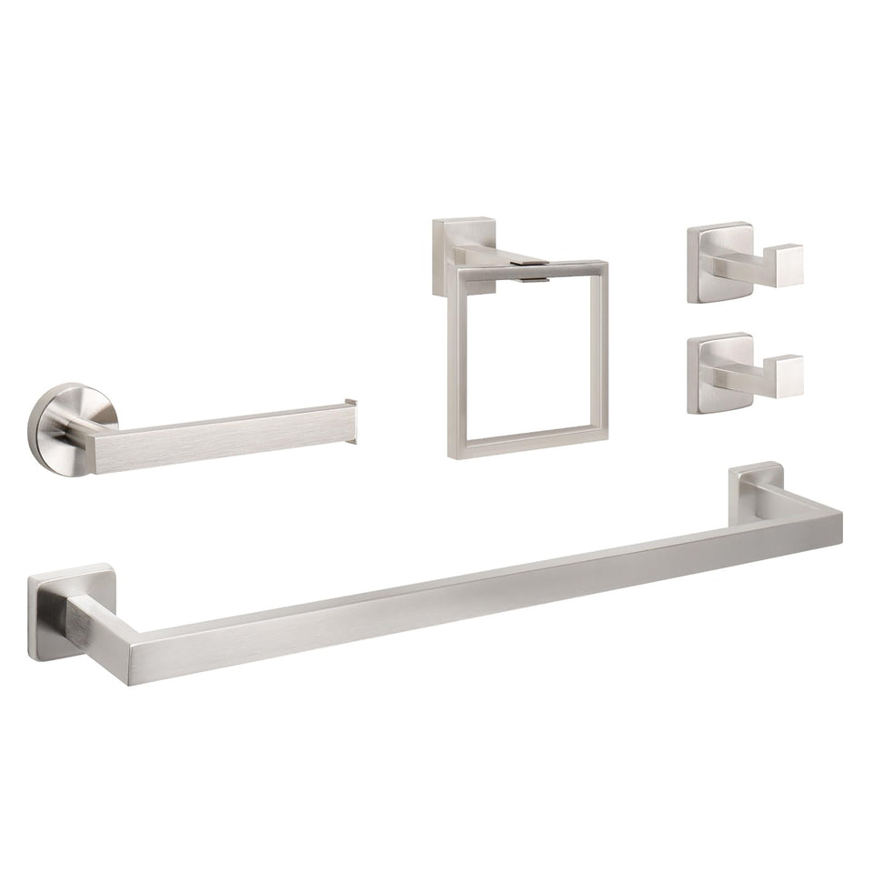 NearMoon 24-inch towel rod in brushed nickel for large towels