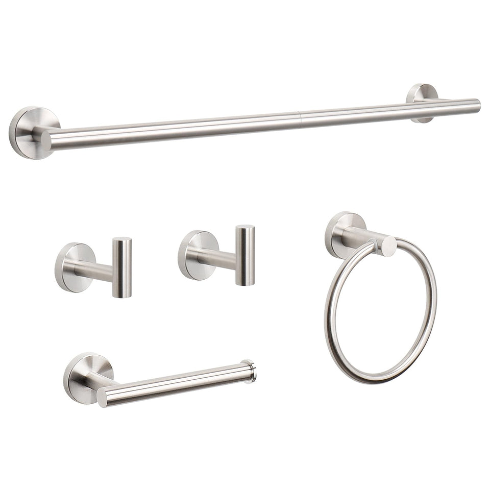 NearMoon 24 inch towel bar with nickel finish, a durable storage solution