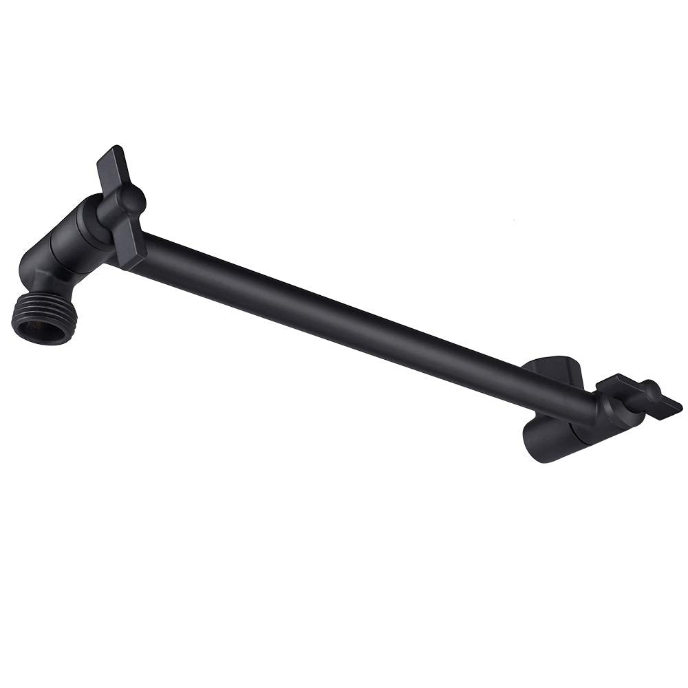 NearMoon adjustable shower arm 11-inch matte black for easy, customizable water flow.