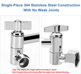 NearMoon adjustable shower arm angle extension enabling precise tilt for full-body coverage