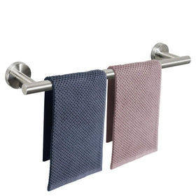 NearMoon bath towel bar in brushed nickel finish wall mount.