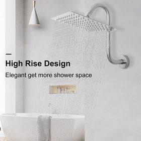 NearMoon brushed nickel bathroom accessory shower arm for everyday use