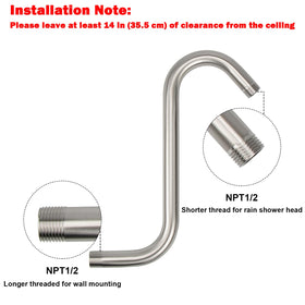 NearMoon stainless steel extension arm close-up shows durable finish