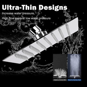 NearMoon chrome finish shower head wall-ceiling mount demonstrates versatile installation.