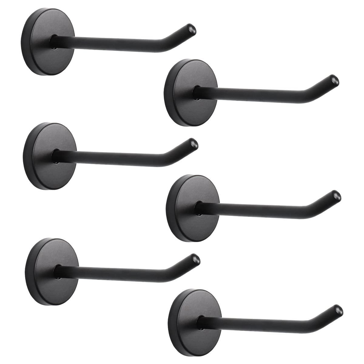 NearMoon wall-mount coat hook in matte black keeps towels organized in the bathroom.