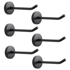 NearMoon wall-mount coat hook in matte black keeps towels organized in the bathroom.
