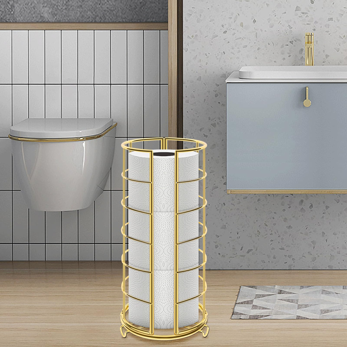 NearMoon rustproof stand blends with various decor styles in gold