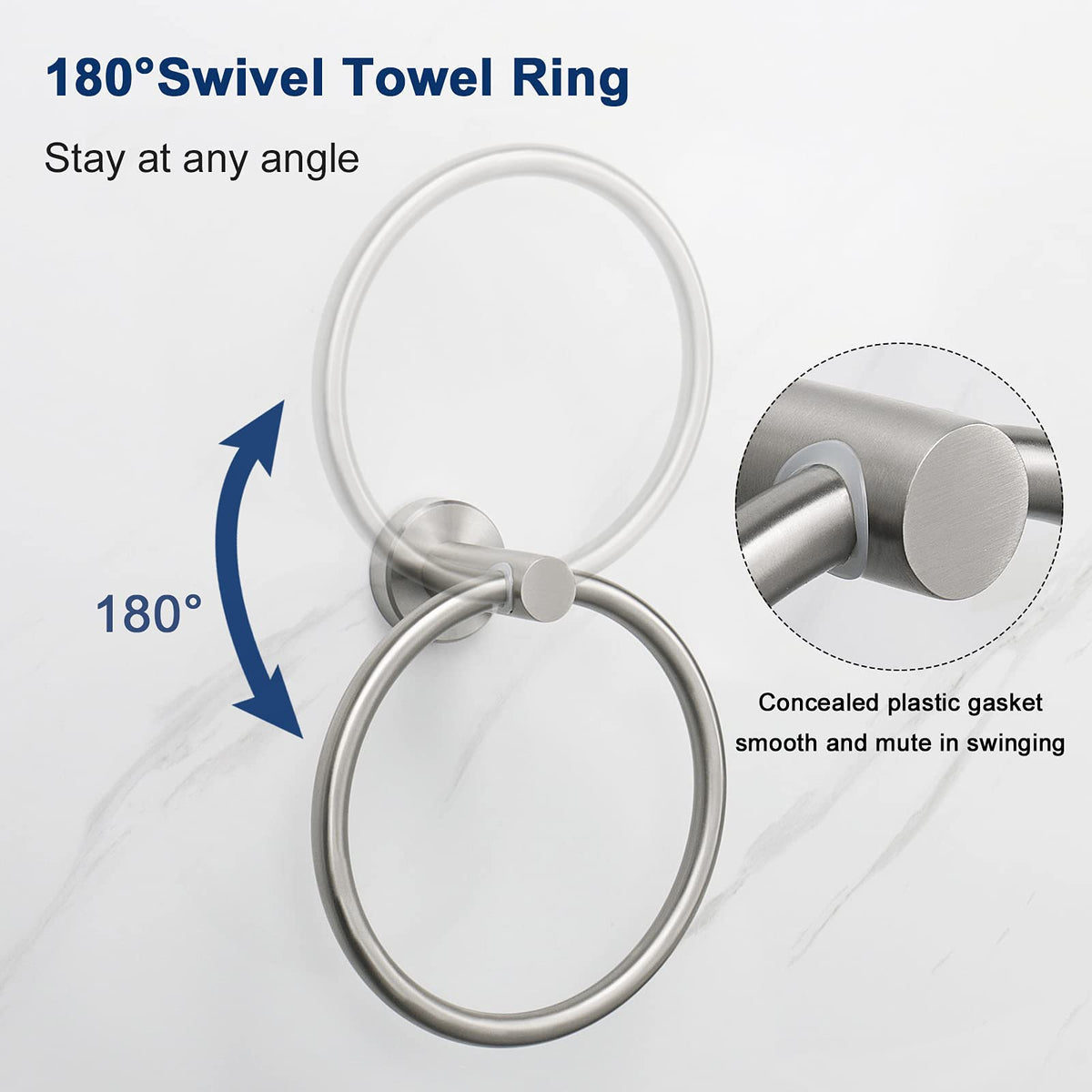 NearMoon 2-pack keeps two towels within reach in any bathroom