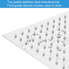 NearMoon high-flow stainless square rainfall delivers strong pressure even with low supply