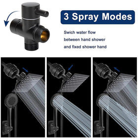 NearMoon high-pressure shower head, stainless steel, 8-inch square design for wide coverage.