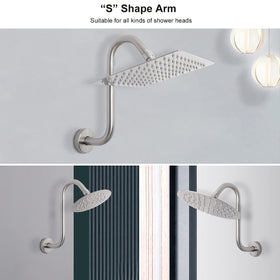 NearMoon high-rise 10-inch shower arm elevates shower space