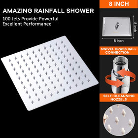 NearMoon rain shower head with 100 nozzles for strong flow