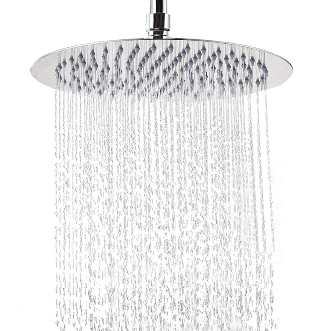NearMoon Rain Shower Head 12x12 chrome face for broad rainfall