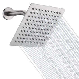 NearMoon rain shower head, 8-inch brushed-nickel square face for a spa-like shower at home.