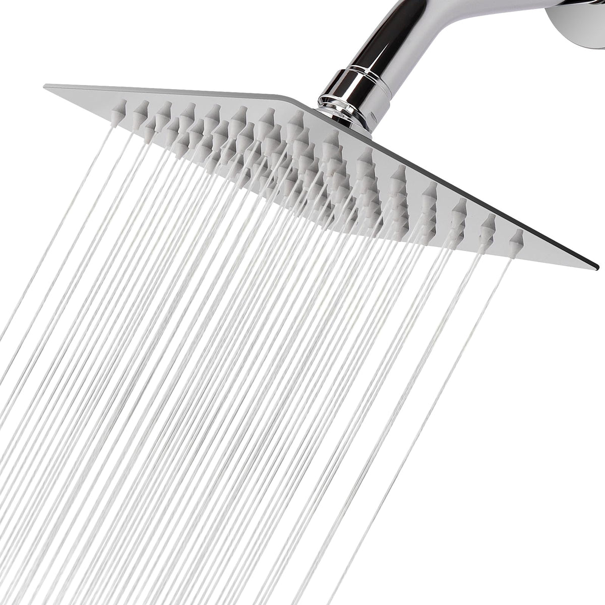 NearMoon rain shower head front view with 6-inch width for immersive rainfall.