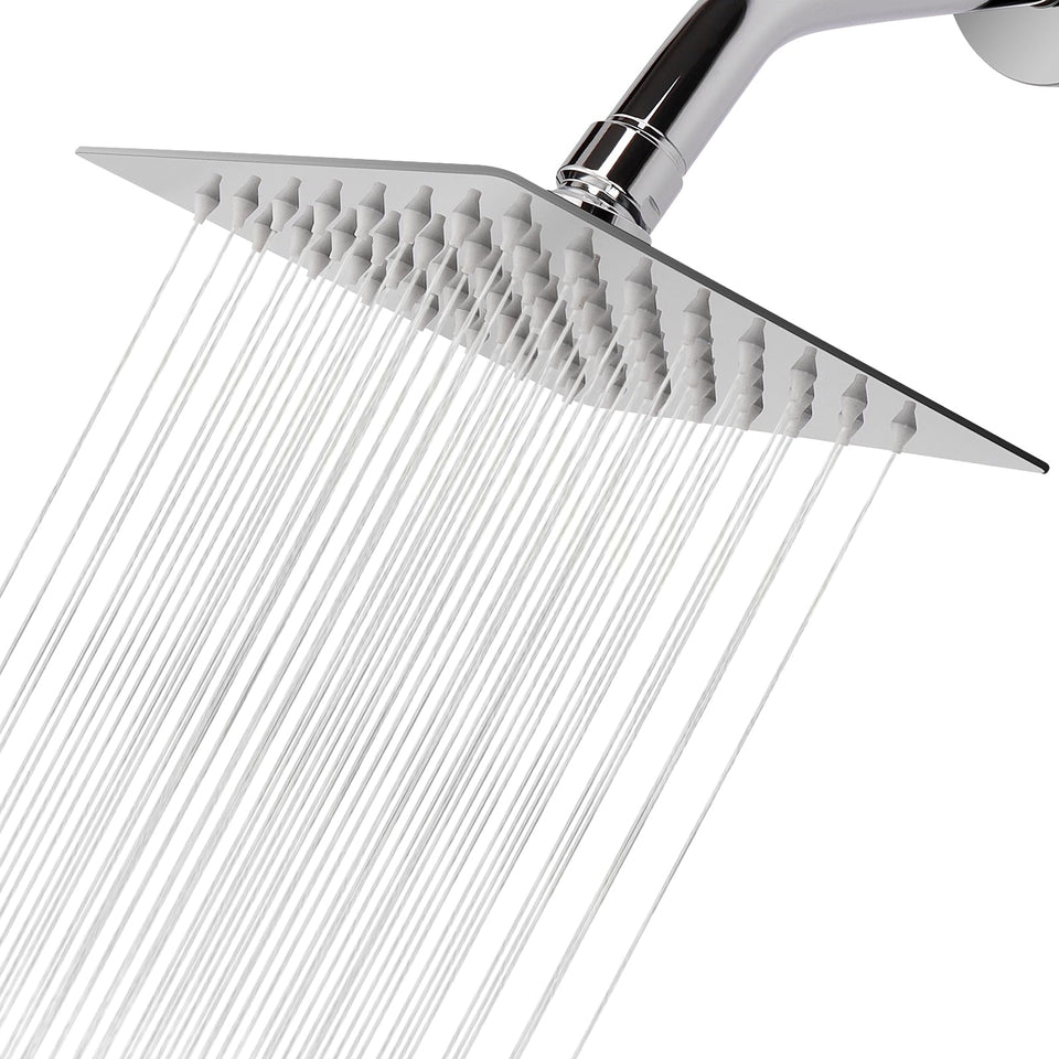 NearMoon rain shower head front view with 6-inch width for immersive rainfall.