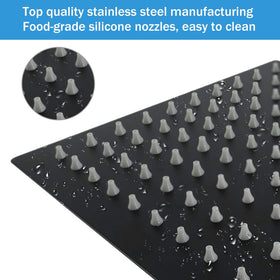 NearMoon stainless steel finish close-up highlights durability and modern bathroom style.